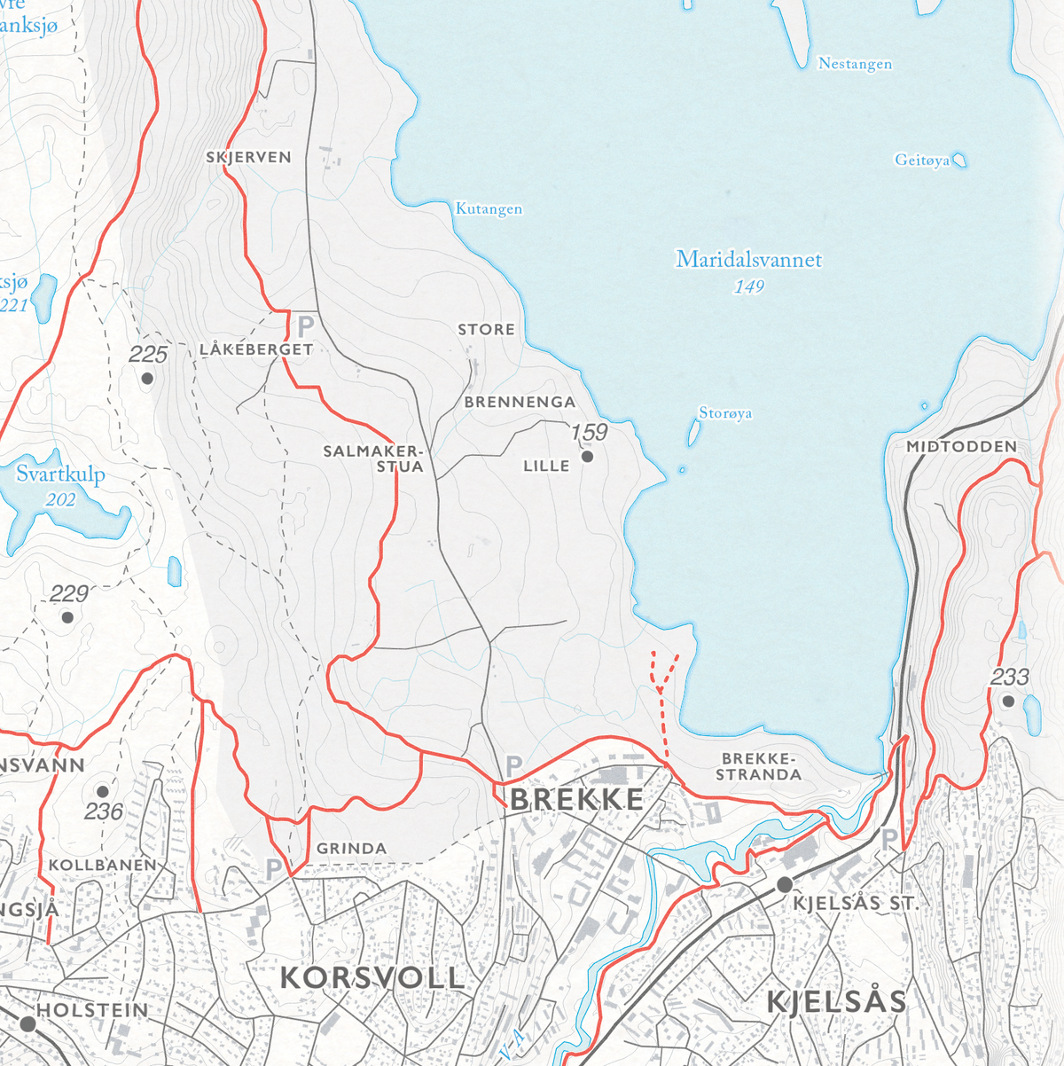 Sykkelkart Oslo Nordmarka Sør