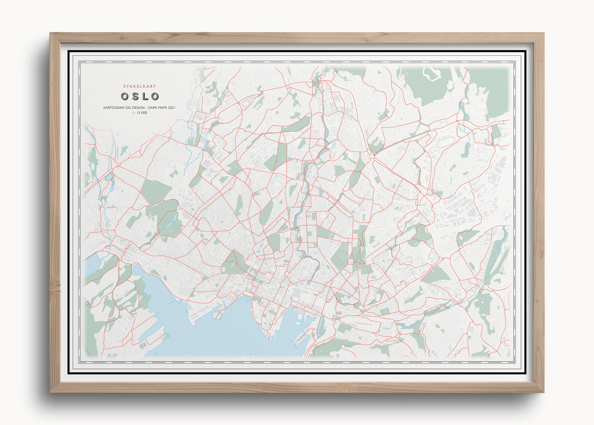 Oslo sykkelkart - uten navn