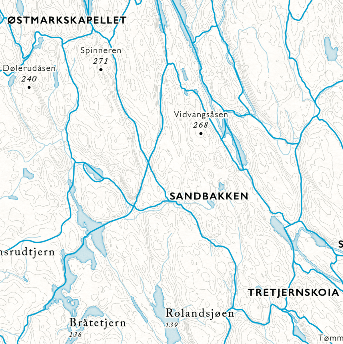 Skikart Østmarka