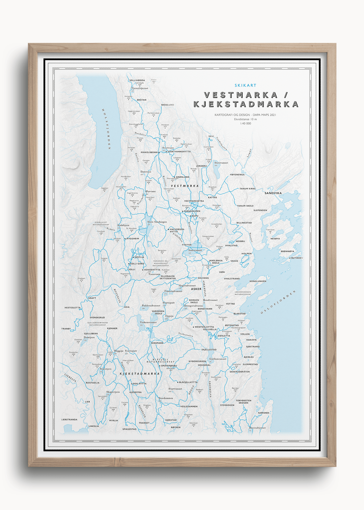 Skikart Vestmarka og Kjekstadmarka