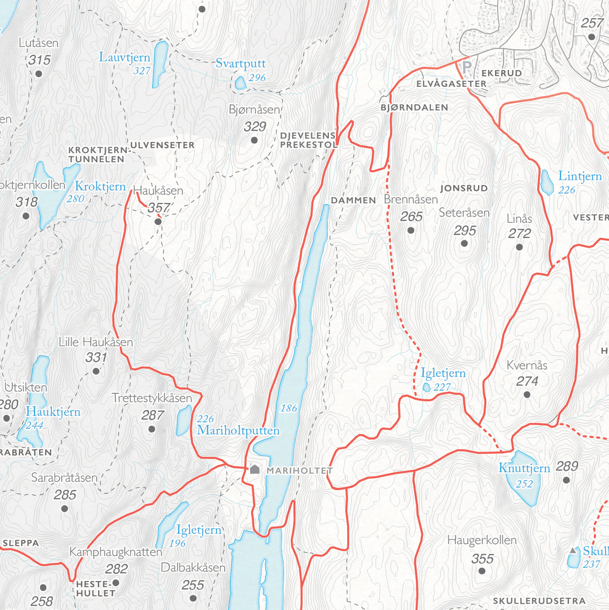 Sykkelkart Oslo Østmarka Nord