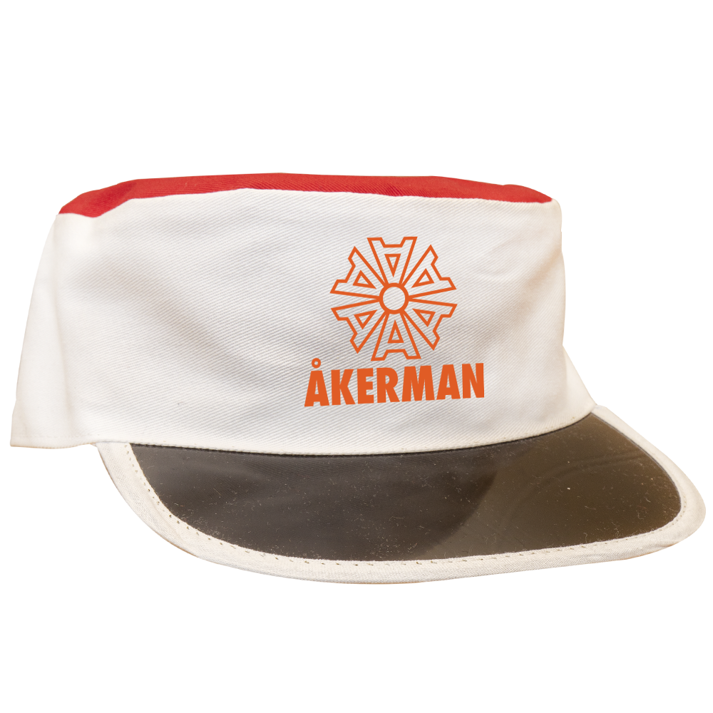 Åkerman - Retrocaps Hvit-Rød