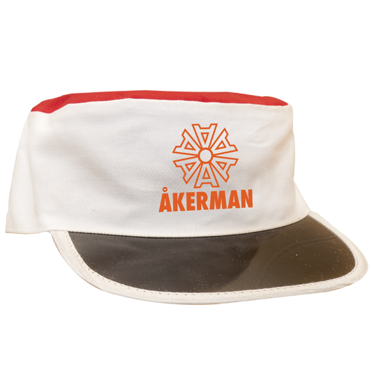 Åkerman - Retrocaps Hvit-Rød