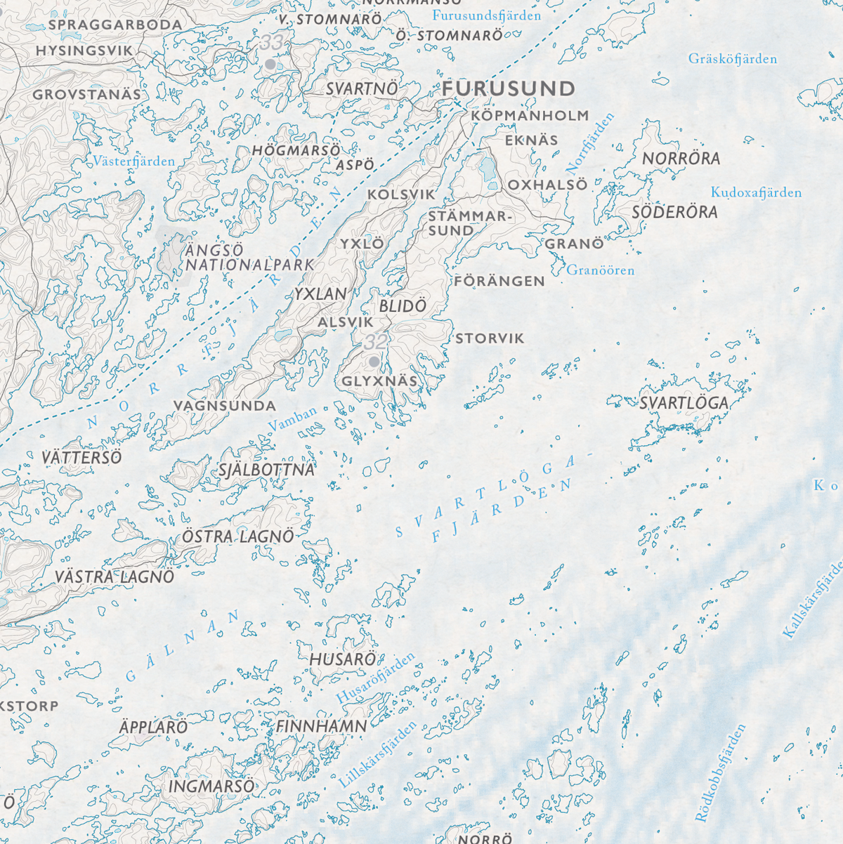 Skjærgårdskart Roslagen