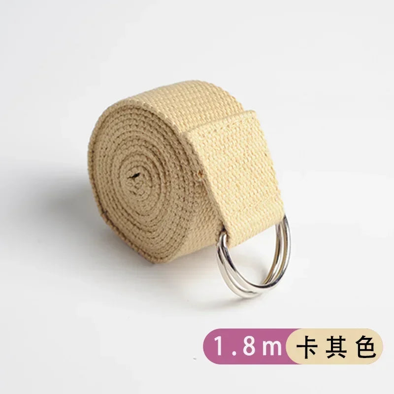 Yogabelte av bomull light khaki