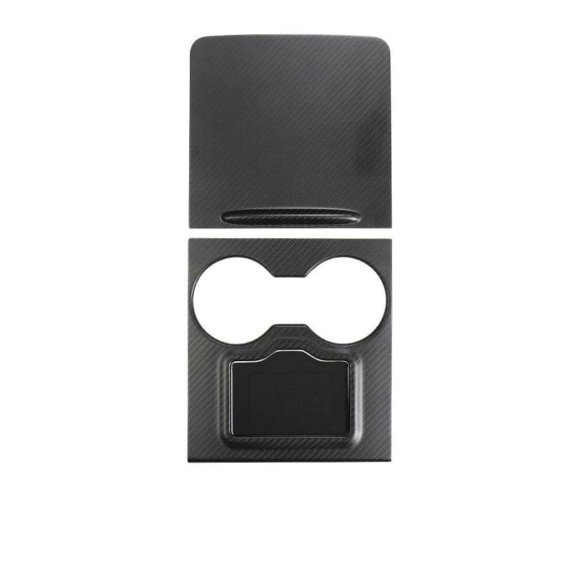 Ekte karbonfiber - Deksler til midtkonsoll for Model 3 2020-2023/Model Y 2021-2024 Matte Carbon Fiber