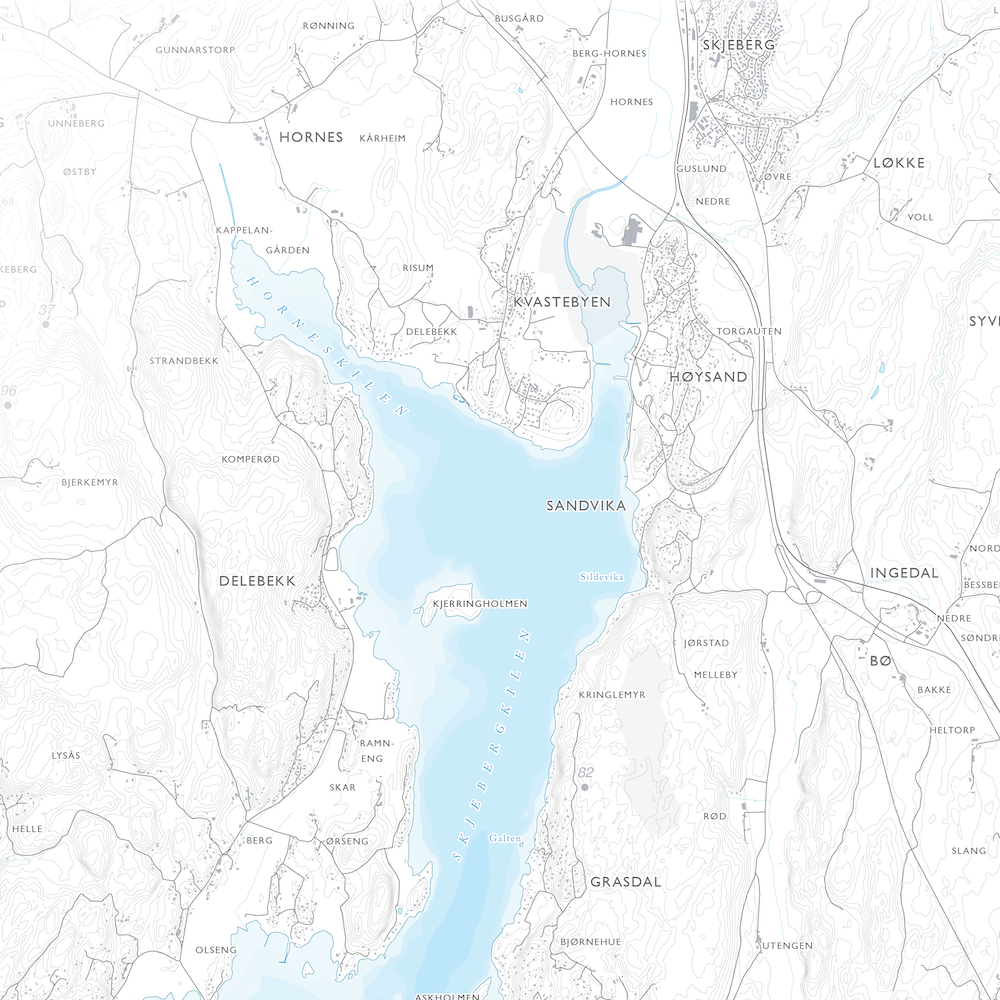 Skjærgårdskart Skjebergkilen