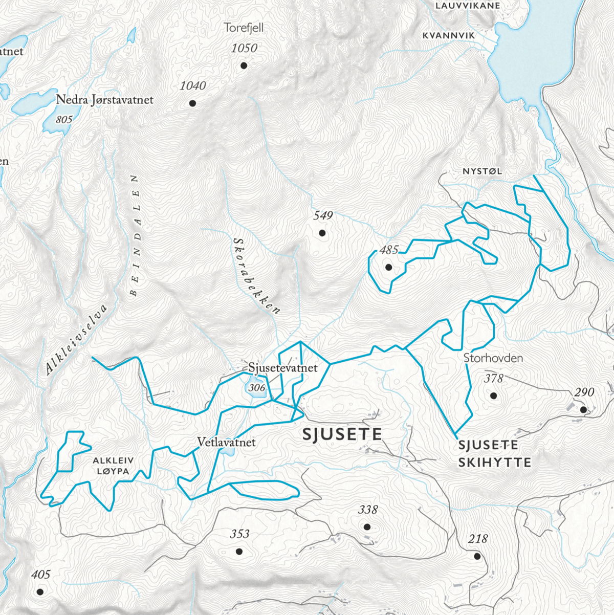 Skikart Kvamskogen