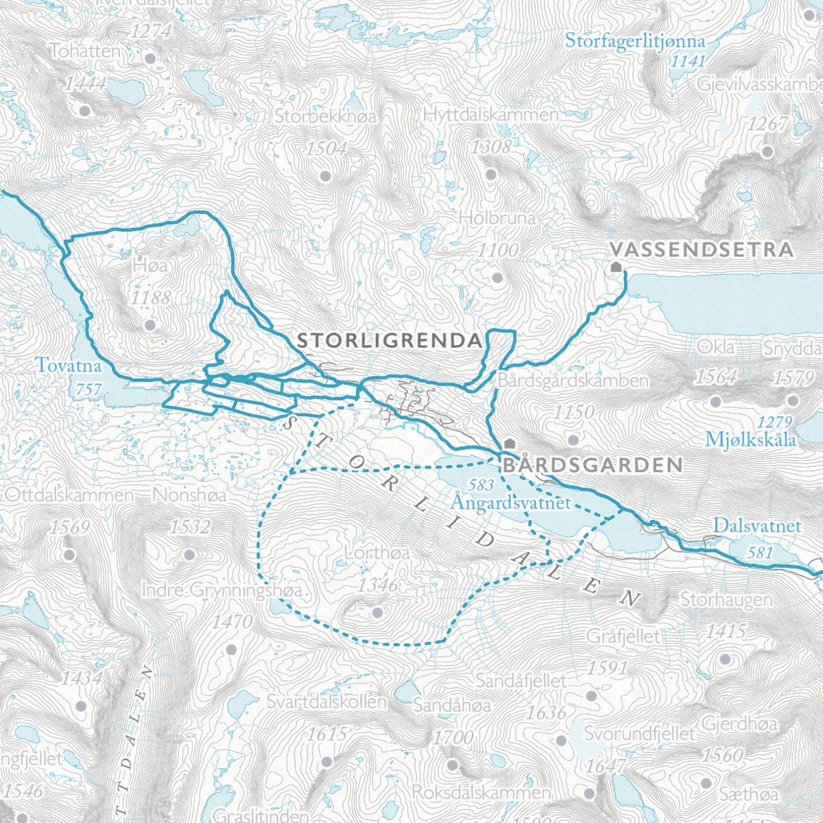 Skikart Trollheimen