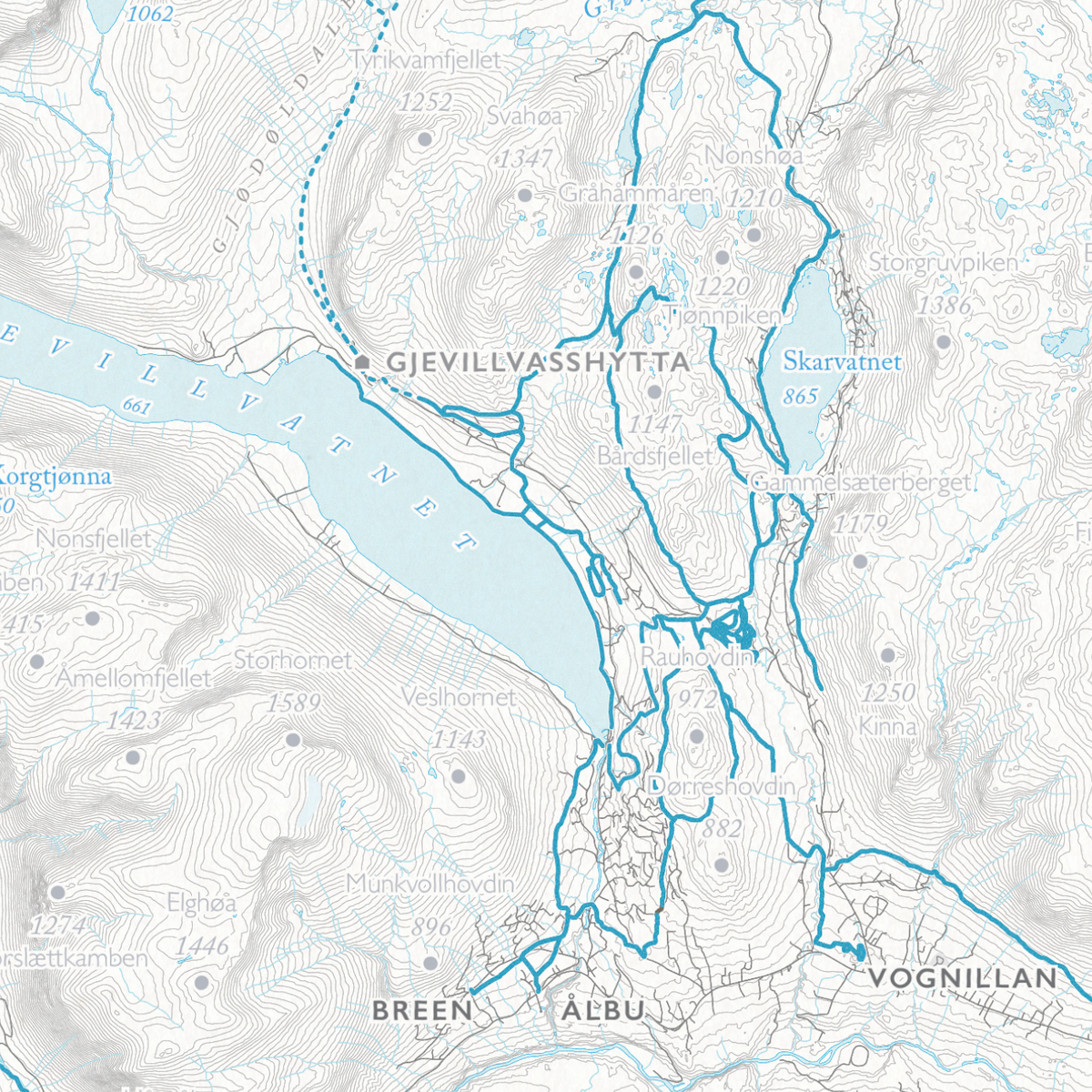 Skikart Trollheimen