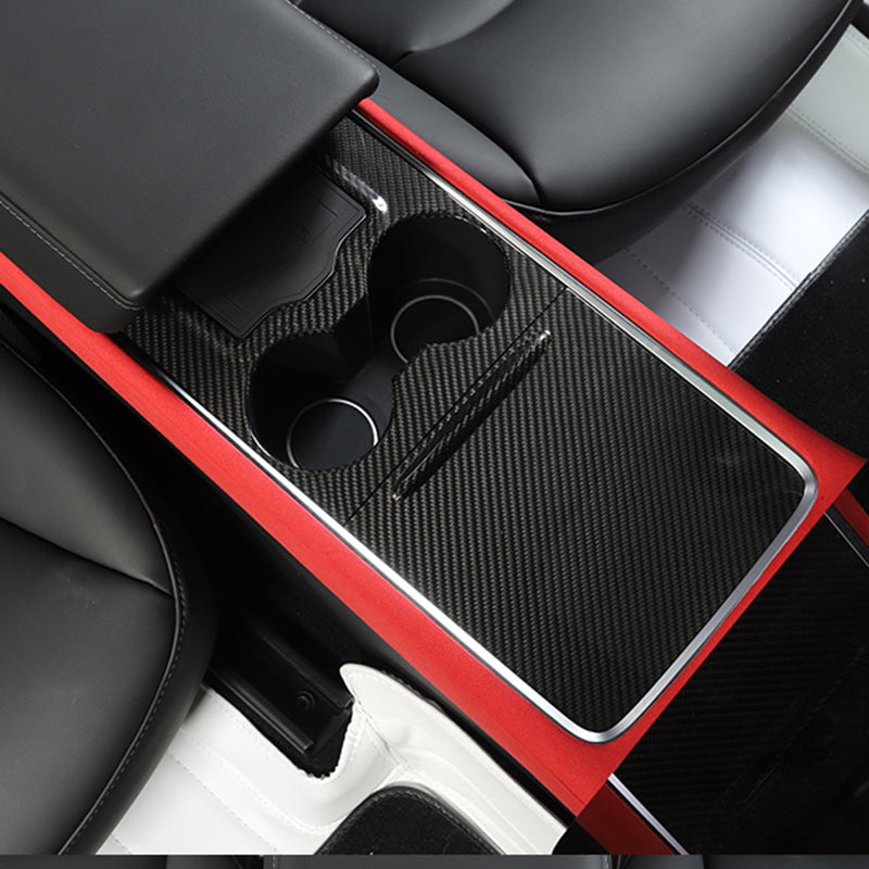 Ekte karbonfiber - Deksler til midtkonsoll for Model 3 2020-2023/Model Y 2021-2024