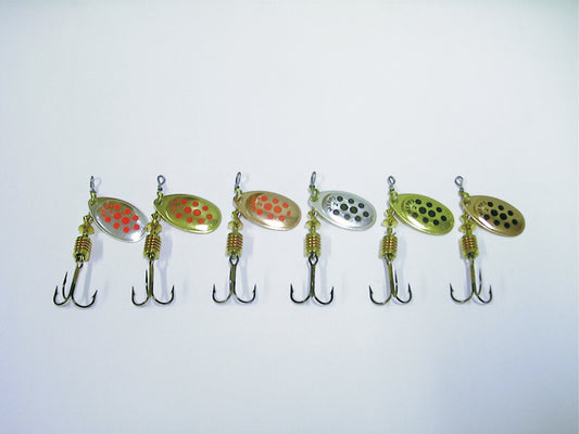 Sølvkroken Mepps - Aglia - Kobber / Røde Prikker