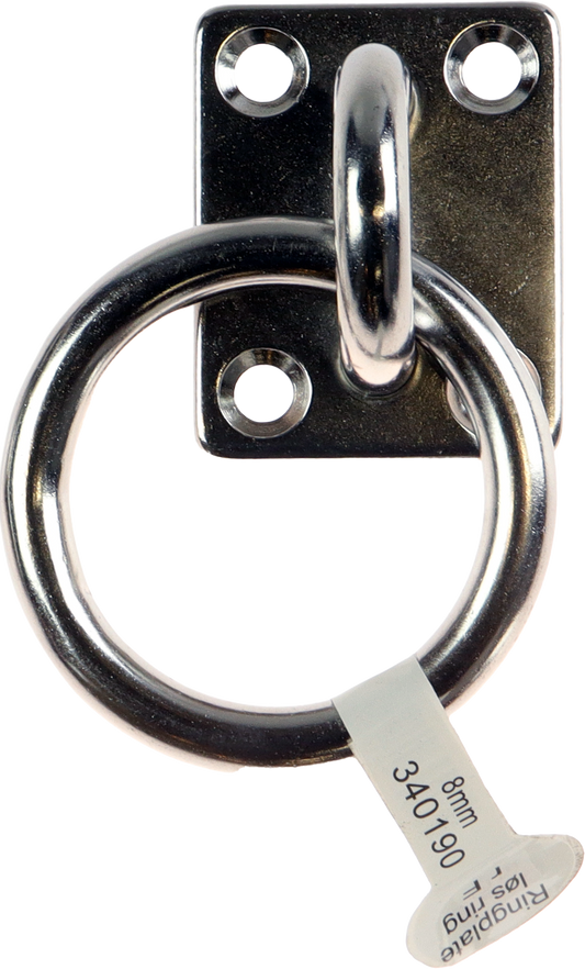 CAL Ringplate med løs ring - Rustfri - 40x50mm