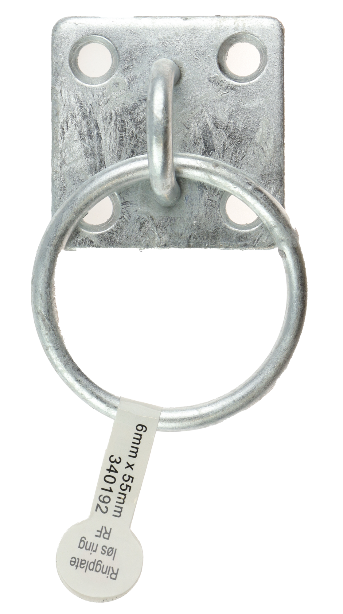 CAL Ringplate med løs ring - Varmgalvanisert - 55x55mm