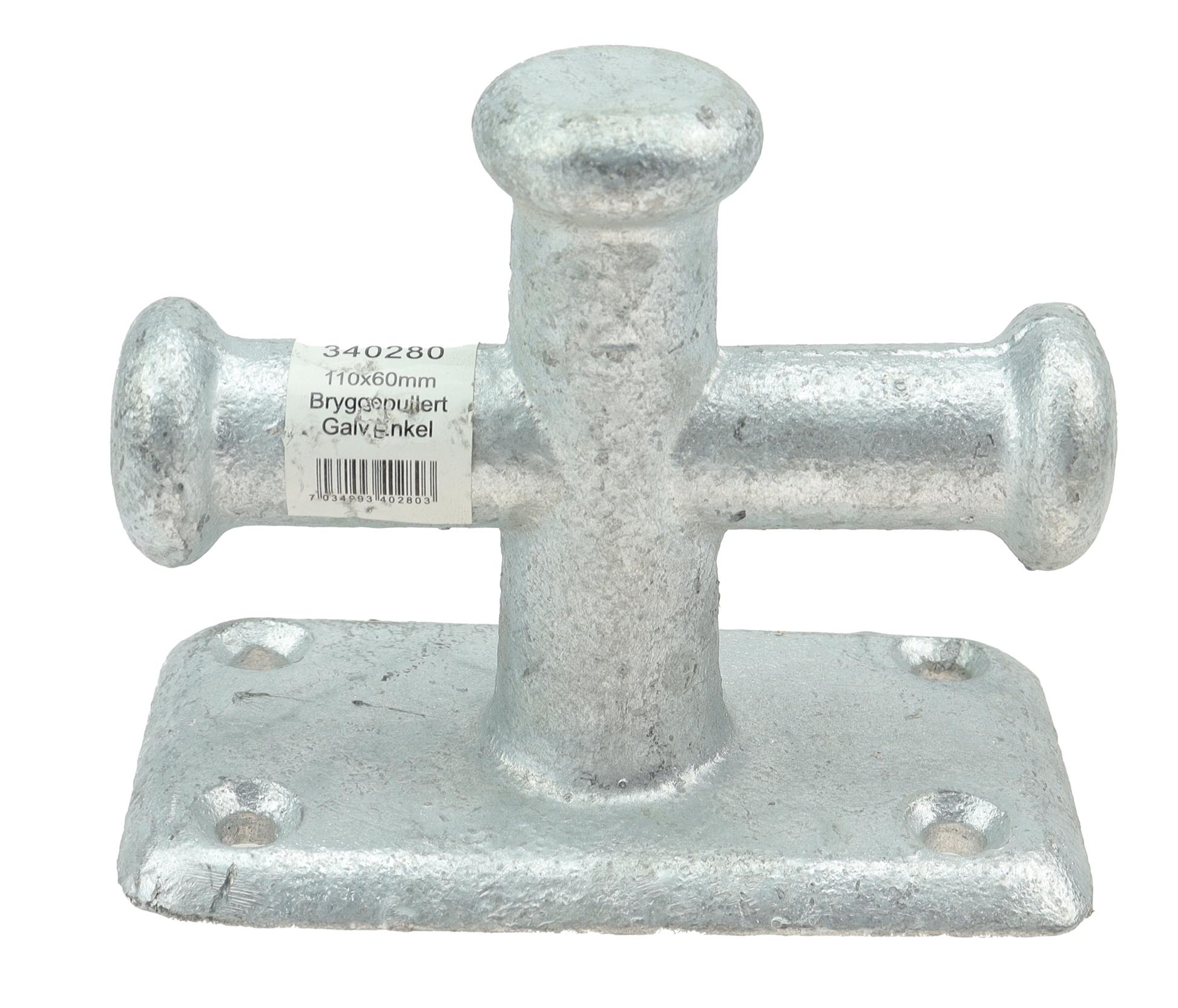 CAL Bryggepullert - Enkel - Galvanisert - 110/140 mm 110 mm