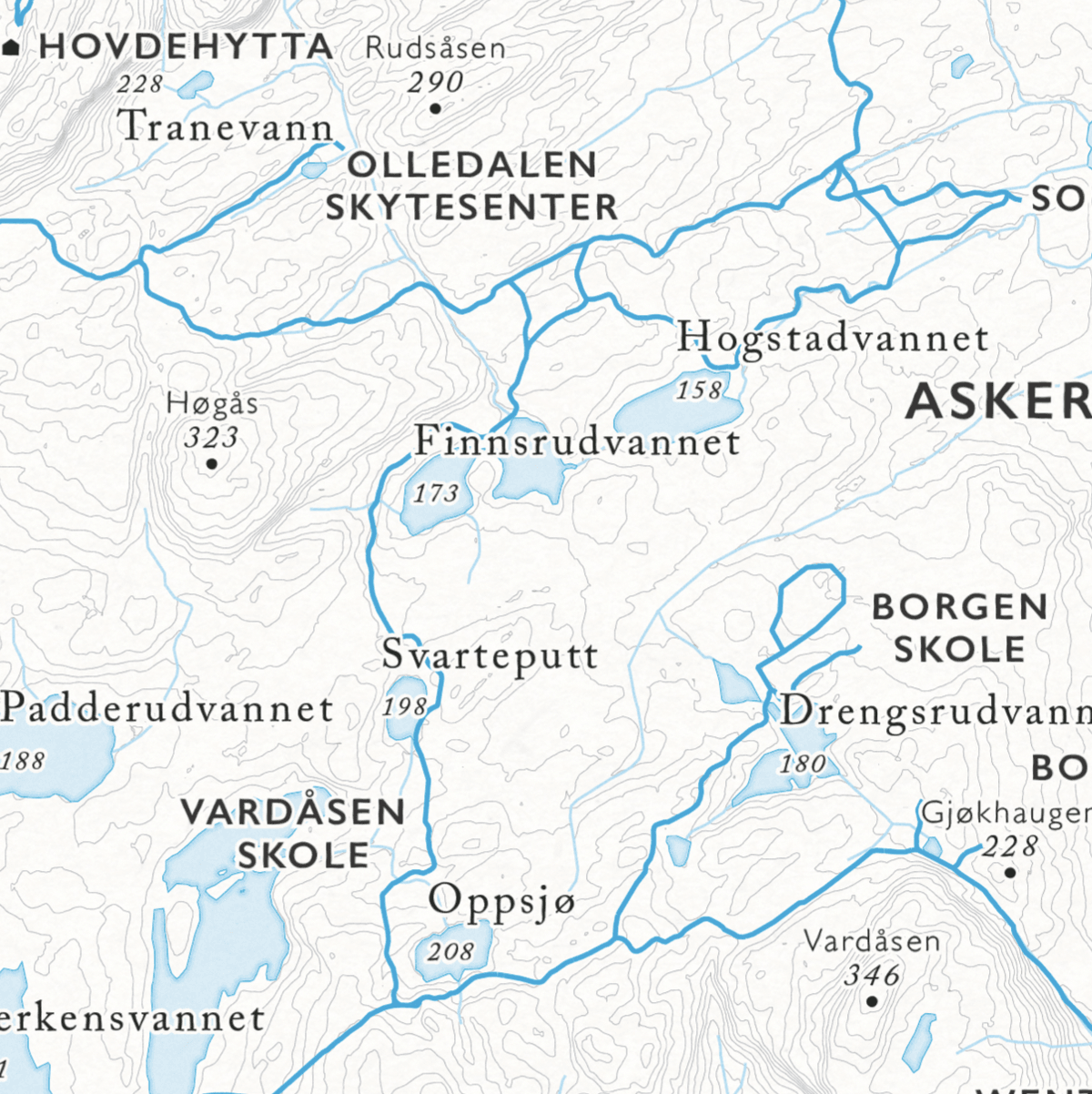 Skikart Vestmarka og Kjekstadmarka