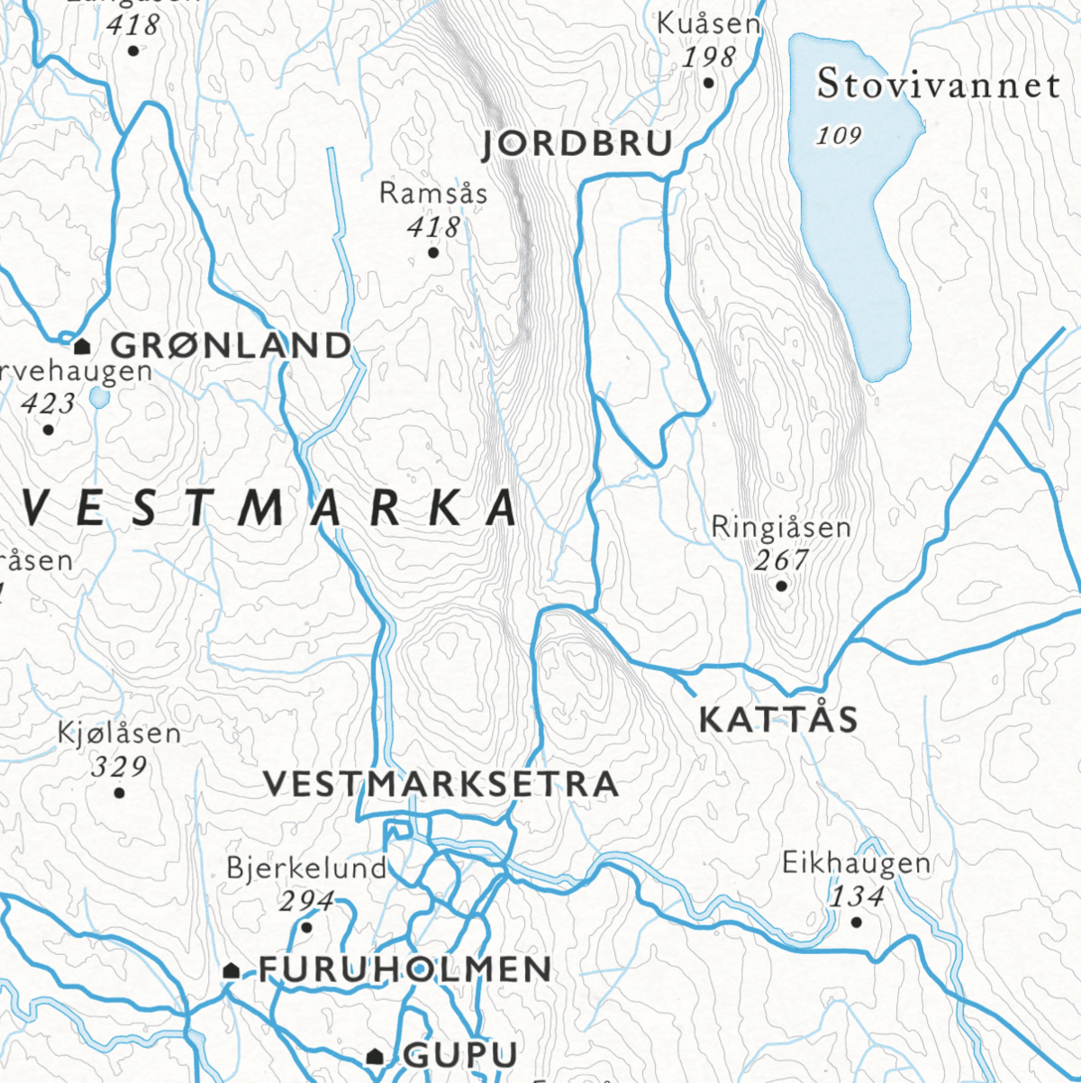 Skikart Vestmarka og Kjekstadmarka